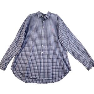 Ralph Lauren XL Tall Mens Shirt Long Sleeve Button Down Blue Pink Green Check